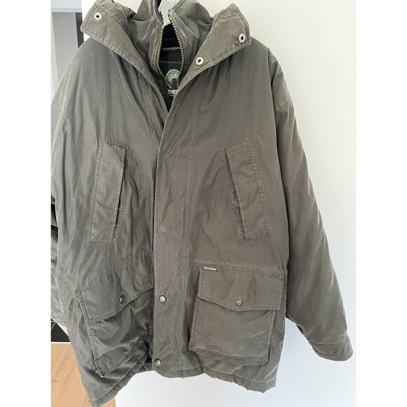 Weatherproof Vintage Men L Jacket Heavy Quilted Lining Utility Outdoors Workwear - Picture 2 of 7